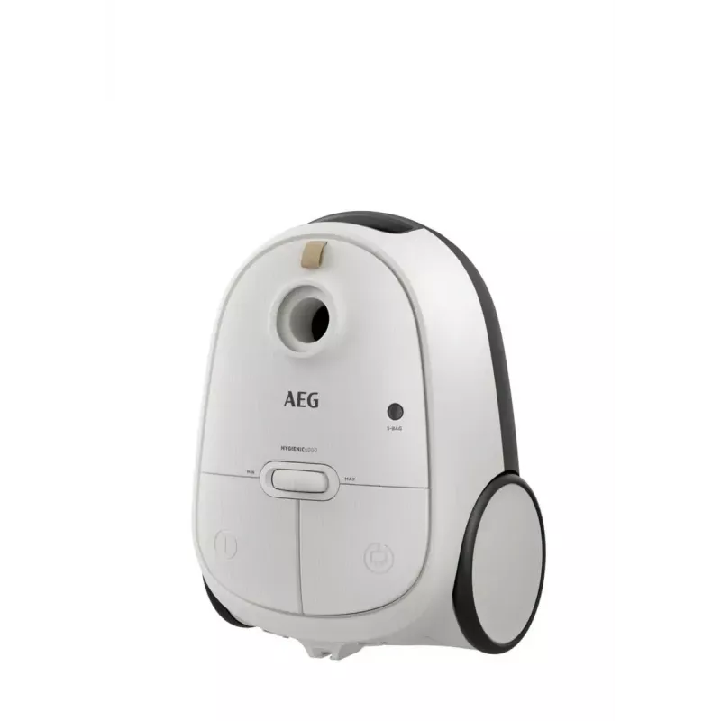 Cilindrinis dulkių siurblys AEG AB61H6SW — 850 W, sausas valymas, 3,5 L dulkių maišas, Allergy Plus filtras, baltas