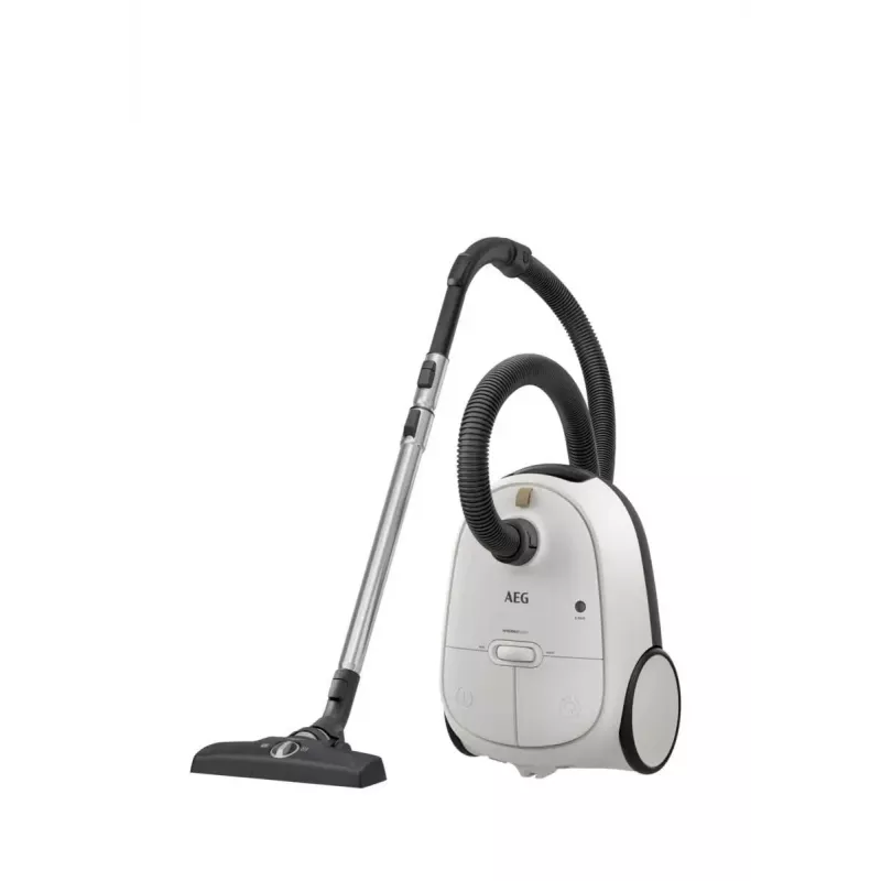 Cilindrinis dulkių siurblys AEG AB61H6SW — 850 W, sausas valymas, 3,5 L dulkių maišas, Allergy Plus filtras, baltas