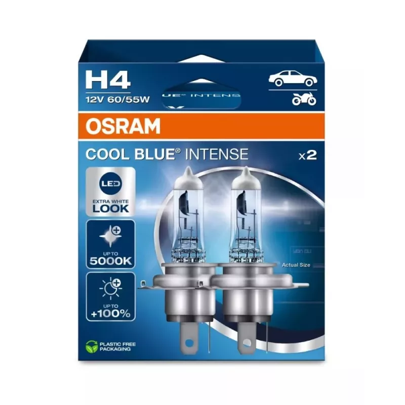 Osram H4 Cool Blue Intense Next Gen 2 vnt. | halogeninė lemputė | 12V, 60/55W