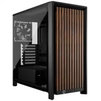 CORSAIR FRAME 4000D RS Wood vidutinis bokštinis kompiuterio korpusas — juoda/riešutas