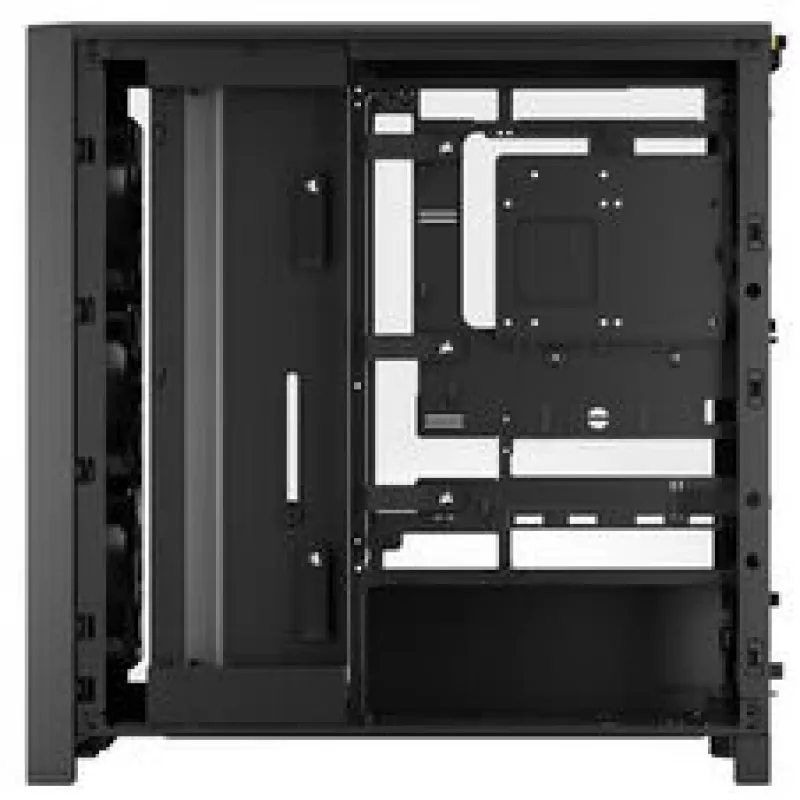 CORSAIR FRAME 4000D RS Wood vidutinis bokštinis kompiuterio korpusas — juoda/riešutas