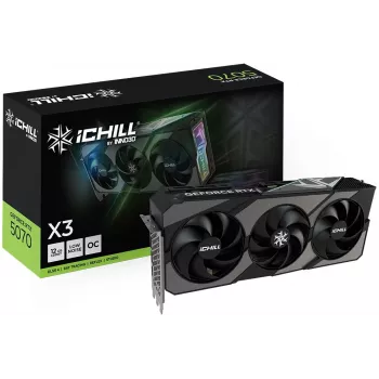 Vaizdo plokštė Inno3D iChill GeForce RTX 5070 X3 — 12 GB GDDR7, 192 bitų, PCIe 5.0