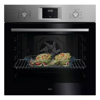 Įmontuojama elektrinė orkaitė AEG Series 5000 OU5AB20SM — 72 L, A+, nerūdijantis plienas/juoda, liečiamasis ir sukamasis valdymas
