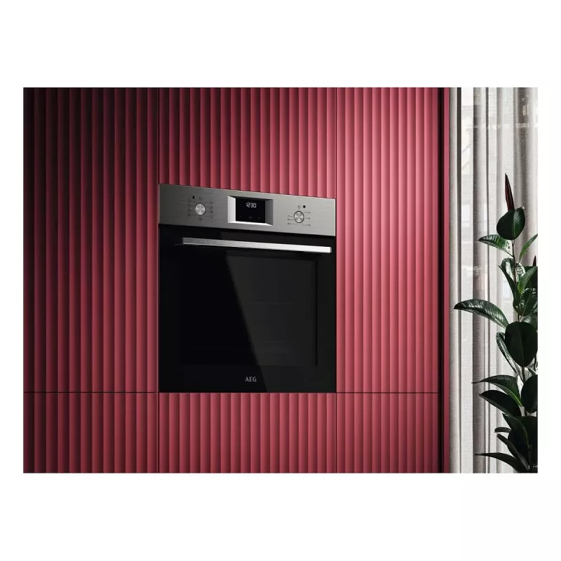 Įmontuojama elektrinė orkaitė AEG Series 5000 OU5AB20SM — 72 L, A+, nerūdijantis plienas/juoda, liečiamasis ir sukamasis valdymas
