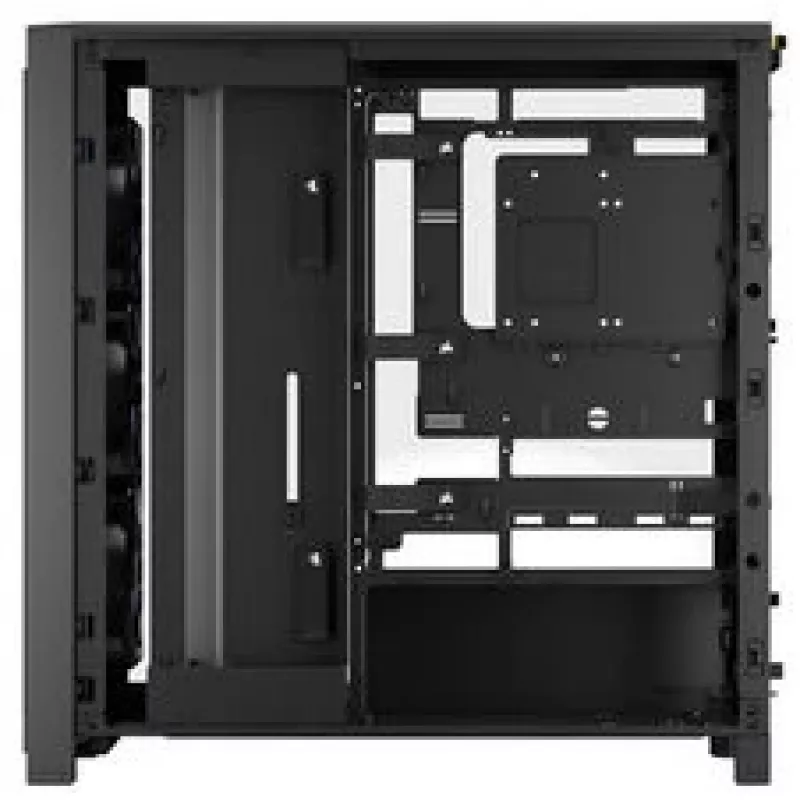 Corsair FRAME 4000X RS Mid-Tower PC korpusas juodas RGB ventiliatoriai 4x RS120 PWM