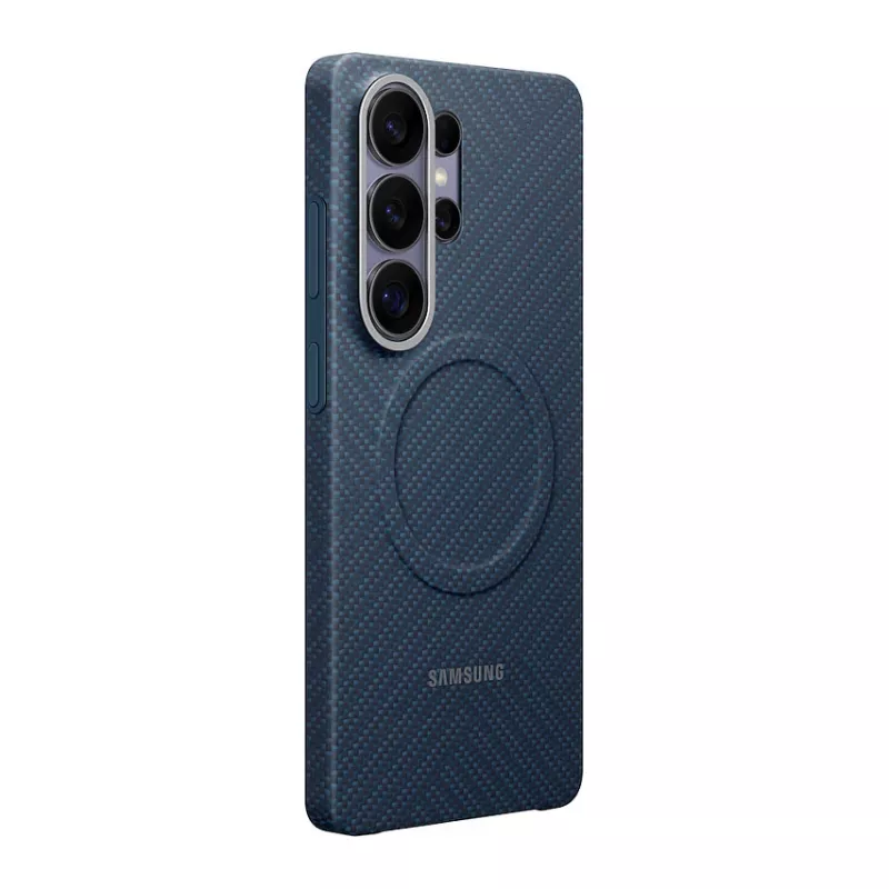 SAMSUNG anglies pluošto magnetinis dėklas Galaxy S26 Ultra tamsiai mėlynas (EF-KS948SCEGWW)