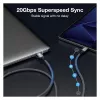 EQUIP USB4 Gen 2x2 C–C laidas 3,0m, PD 100W, 4K/60Hz, 20Gbps, juodas