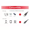 EQUIP USB 2.0 C į A laidas M/M 0,5 m, USB 2.0, 0,48 Gbit/s, nikeliuoti kontaktai, juoda