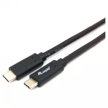 USB-C į USB-C laidas EQUIP 128348, USB 3.2 Gen 1 (5 Gbps), PD 60W, 0,5 m, juodas