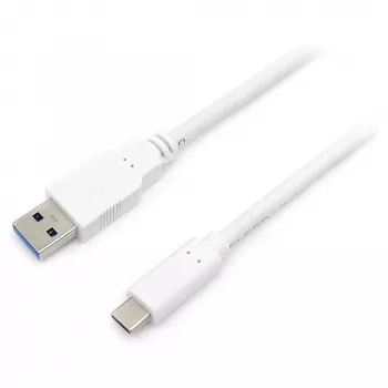 USB 3.2 Gen 1 C į A laidas EQUIP 0,5 m 5 Gbps baltas (USB-C į USB-A, nikeliuoti kontaktai)