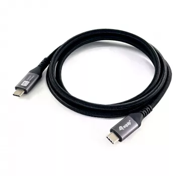 USB4 Gen3x2 C–C kabelis EQUIP 128380, 0,5 m, PD 3.1 240W, 40 Gbps, 8K/60Hz, juodas