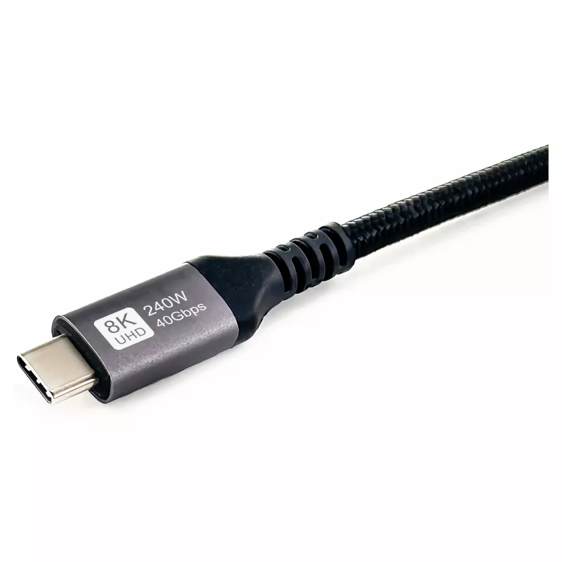 USB4 Gen3x2 C–C kabelis EQUIP 128380, 0,5 m, PD 3.1 240W, 40 Gbps, 8K/60Hz, juodas