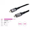 USB4 Gen3x2 C–C kabelis EQUIP 128380, 0,5 m, PD 3.1 240W, 40 Gbps, 8K/60Hz, juodas