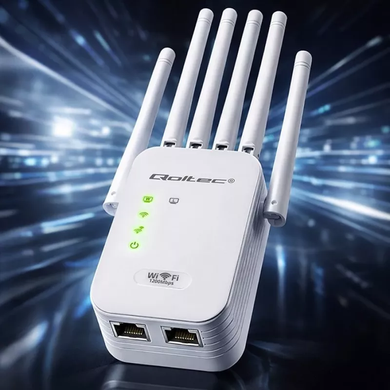 Wi-Fi signalo stiprintuvas QOLTEC AC1200