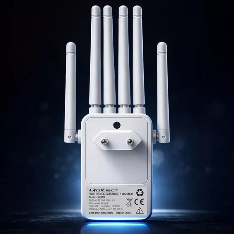 Wi-Fi signalo stiprintuvas QOLTEC AC1200