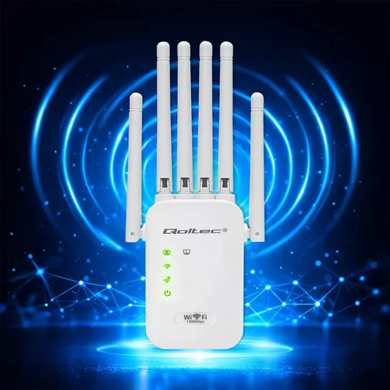 Wi-Fi signalo stiprintuvas QOLTEC AC1200