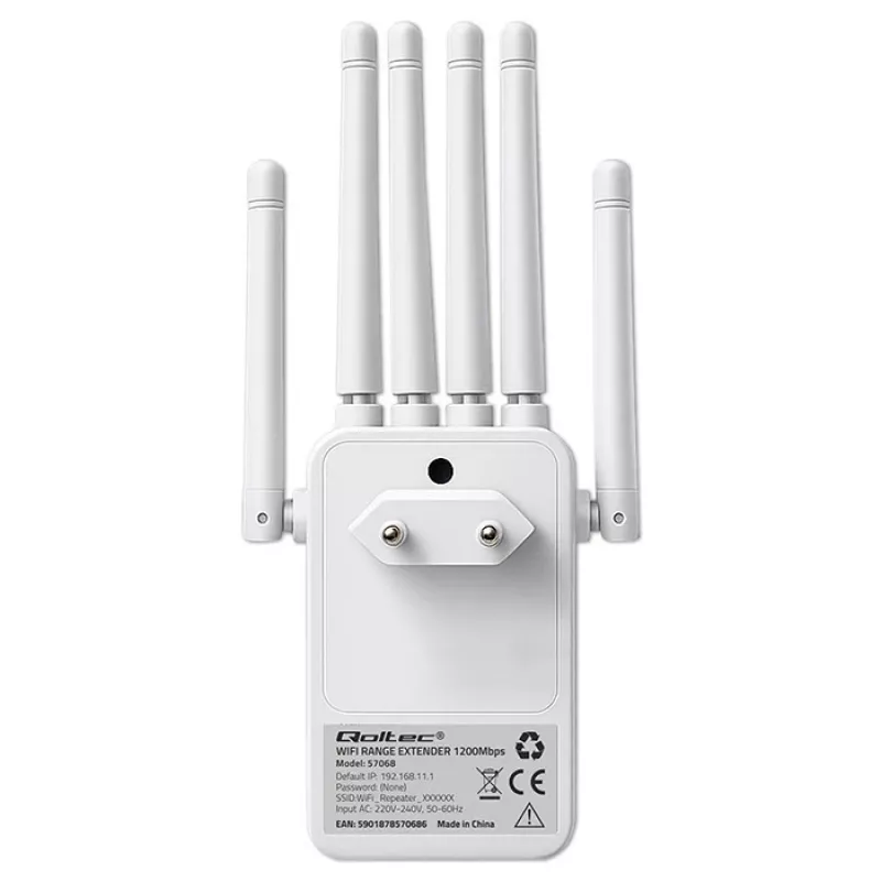 Wi-Fi signalo stiprintuvas QOLTEC AC1200