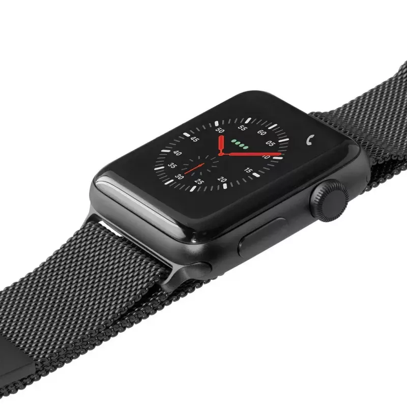 LAUT Steel Loop Black Stainless Steel – laikrodžio dirželis Apple Watch