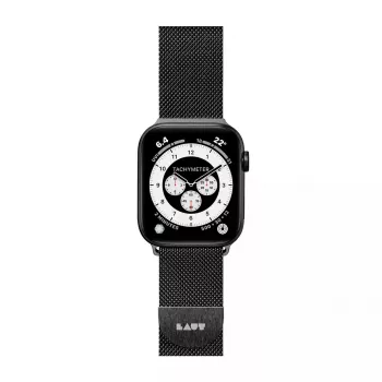 LAUT Steel Loop Black Stainless Steel – laikrodžio dirželis Apple Watch