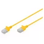 Pataisos kabelis DIGITUS CAT6 U-UTP Slim 0,3 m, geltonas