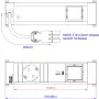 Bachmann 916.505 Power Frame lizdų juosta Small, 1x Schuko, 1x USB-C 30 W, 0.2 m