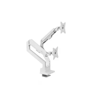 Monitorinis laikiklis Arozzi AZ-ALZARE-NEO-DUO-WT dviems ekranams, iki 81,3 cm (32 col.), 18 kg bendras, VESA 75x75–100x100, baltas