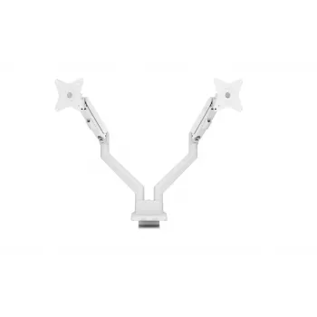 Monitorinis laikiklis Arozzi AZ-ALZARE-NEO-DUO-WT dviems ekranams, iki 81,3 cm (32 col.), 18 kg bendras, VESA 75x75–100x100, baltas