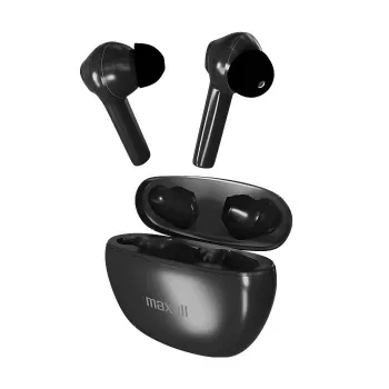 Belaidės ausinės Maxell Dynamic+ su įkrovimo dėklu, Bluetooth, juodos