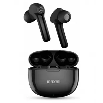 Belaidės ausinės Maxell Dynamic+ su įkrovimo dėklu, Bluetooth, juodos