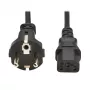 PDU maitinimo laidas C13 – Schuko (Cee 7/7) 10A 250V H05VV-F 2M