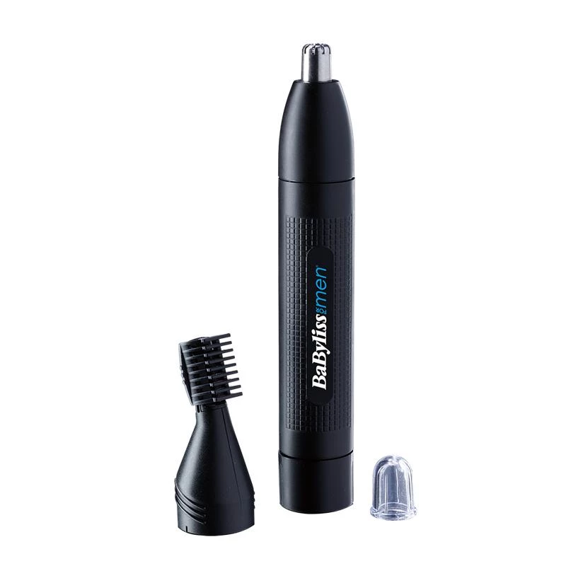 Precizinis trimeris ausims ir nosiai BABYLISS E652E, juodas, AA baterija