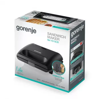Gorenje SM701GCB kontaktinis mini grilis, 700 W, juodas