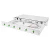 Šviesolaidžių sujungimo dėžė DIGITUS DN-96330/9APC 1U, su 6x LC-APC DX, OS2, polimeras/plienas, šviesiai pilka