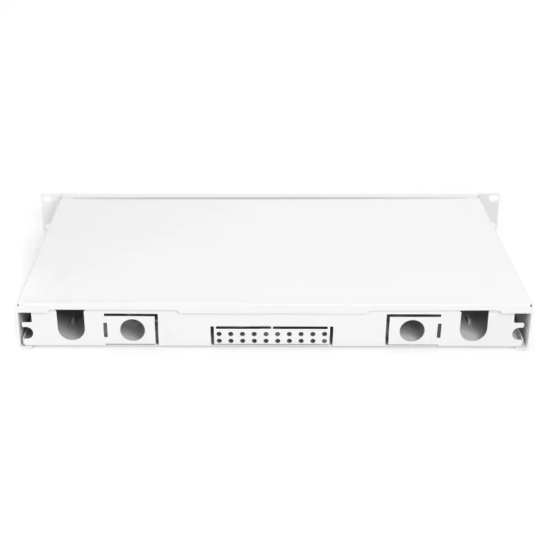 Šviesolaidžių sujungimo dėžė DIGITUS DN-96330/9APC 1U, su 6x LC-APC DX, OS2, polimeras/plienas, šviesiai pilka