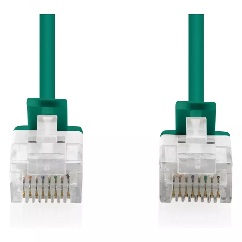 Slim CAT6 U-UTP jungiamasis kabelis DIGITUS, 0,3 m, žalias
