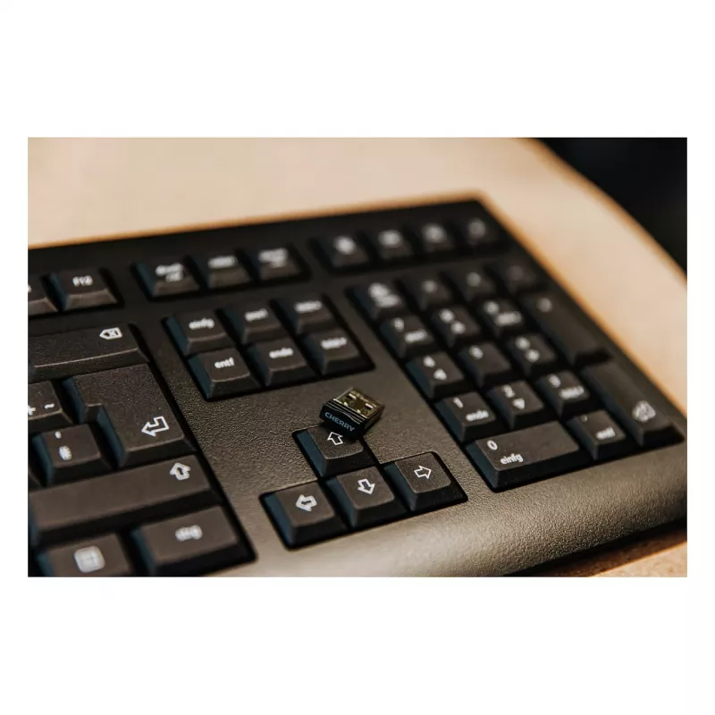 Belaidė klaviatūra Cherry KW 3000 Universal RF Wireless QWERTY portugališka juoda