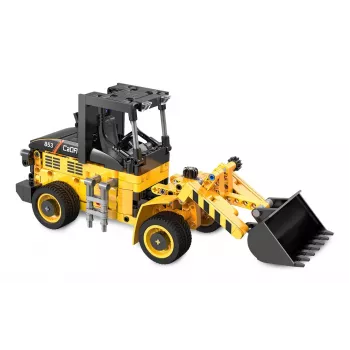 Konstruktorius ratinis krautuvas Jamara CaDA Wheel Loader Bricks, 8+, juoda ir geltona