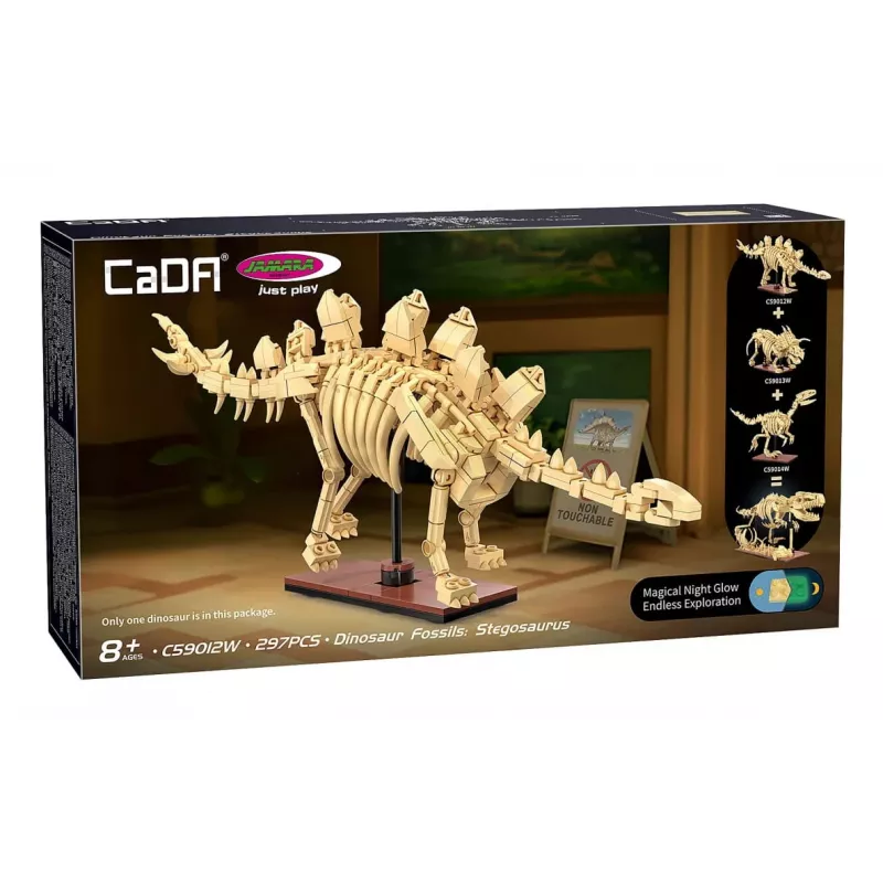 Konstruktorius Jamara CaDA Dinozaurų fosilija Stegosaurus – 297 detalių, nuo 8 metų, smėlio/rudos spalvos