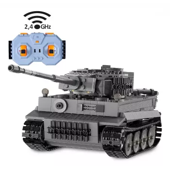 Radijo bangomis valdomas modelis Tankas Tiger CaDA Jamara 1:35, 925 dalių, elektrinis, Li-Ion baterija, 8+