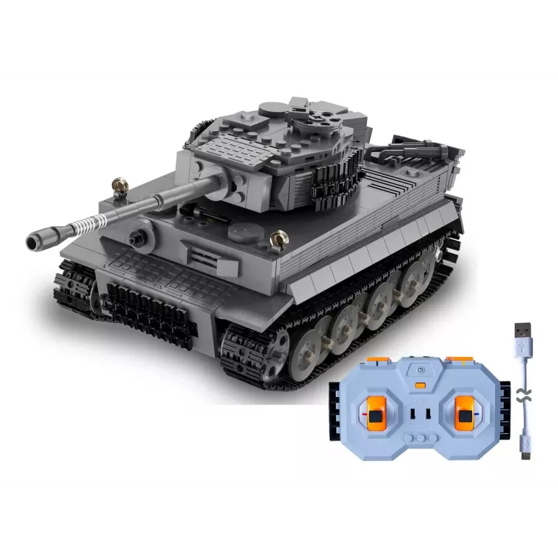 Radijo bangomis valdomas modelis Tankas Tiger CaDA Jamara 1:35, 925 dalių, elektrinis, Li-Ion baterija, 8+