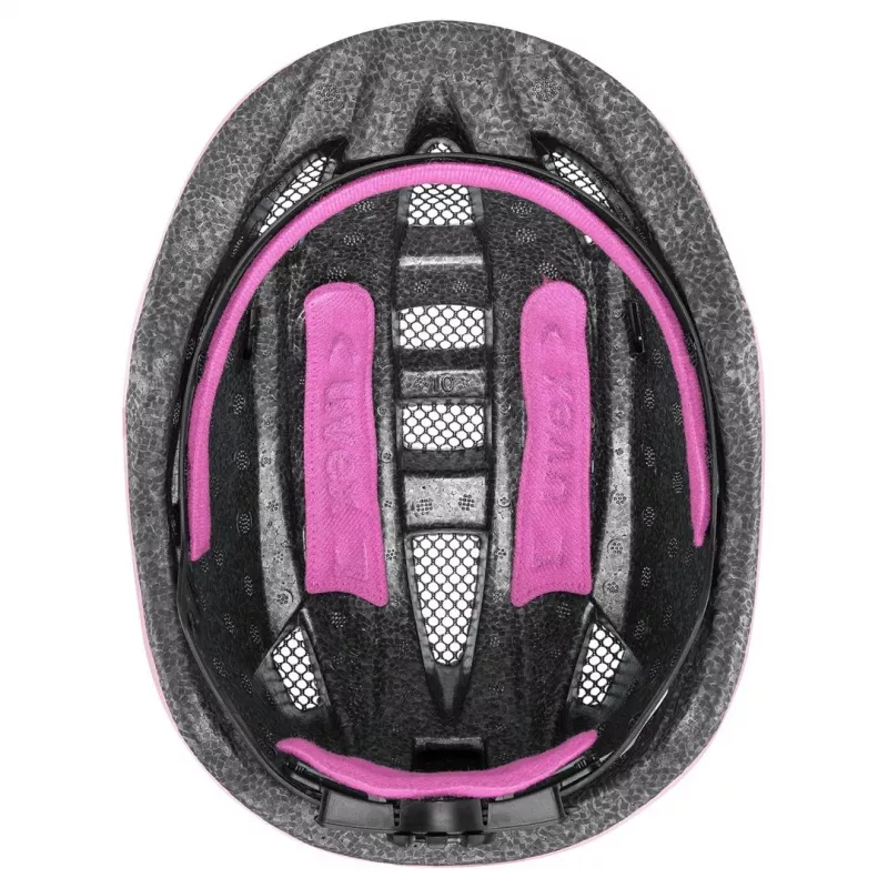Vaikiškas apsauginis šalmas UVEX kid 2 cc Multicolour Pink, kietas korpusas, matinis paviršius