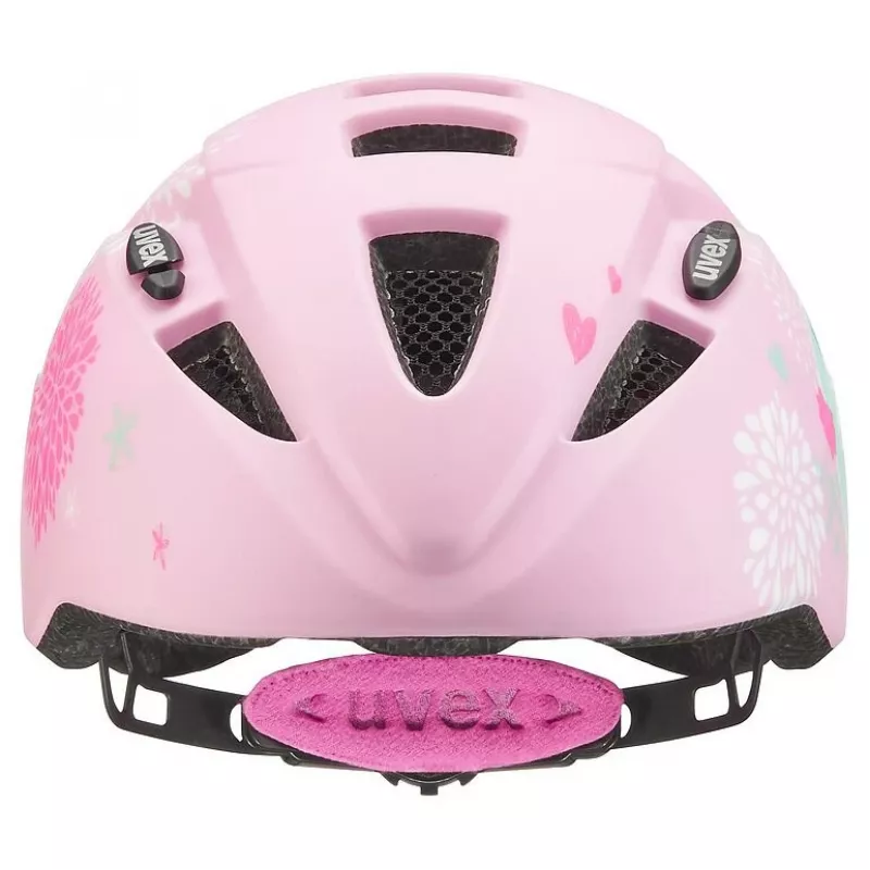 Vaikiškas apsauginis šalmas UVEX kid 2 cc Multicolour Pink, kietas korpusas, matinis paviršius