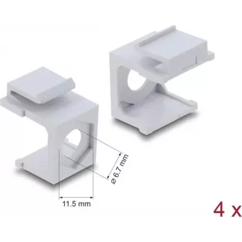 Keystone dangtelis baltas su 7 mm kabelio įvadu, 4 vnt. — DELock 87609