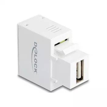 Sieninis keystone modulis DELOCK su USB-A įkrovimo prievadu 5 W baltas