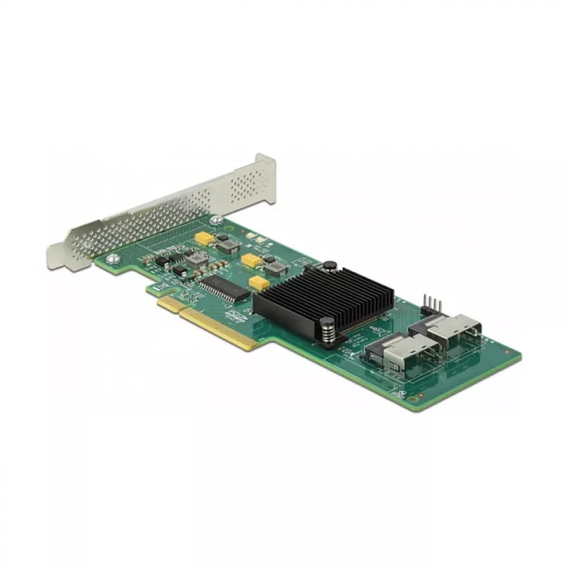 DeLOCK 8 prievadų SATA PCI Express x8 plokštė su jungiamuoju kabeliu
