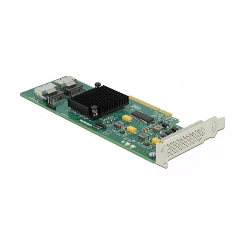 DeLOCK 8 prievadų SATA PCI Express x8 plokštė su jungiamuoju kabeliu