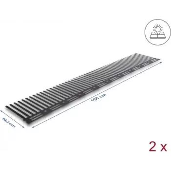 Paukščių atgrasymo barjeras fotovoltinėms sistemoms DELOCK 1 m – 2 vnt., ruda, 193 mm