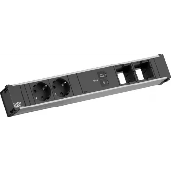 Maitinimo juosta Bachmann CONI su 2x CEE 7/3 lizdais ir 1x USB-C 100W, 2x kabeliu montuojamomis jungtimis, 0,2 m kabelis