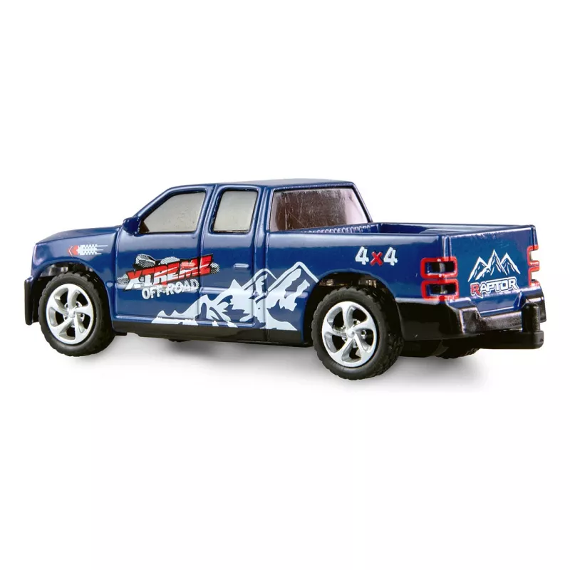 Radijo bangomis valdomas pikapas Amewi 22680 1:64 mastelis RTR su priekaba, mėlynas