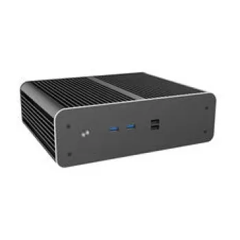 Akasa Euler CMX Mini-ITX belaidis korpusas A-ITX61-S1B — juodas, mini korpusas pasyviai aušinamoms sistemoms